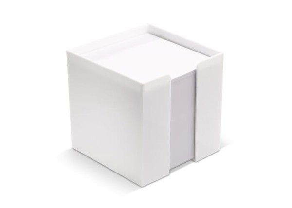 Paper pad 10x10x10cm in cube box - White