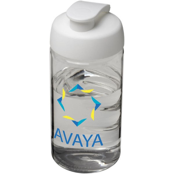 Garrafa desportiva com tampa Flip de 500 ml H2O Bop® - Transparente / Branco