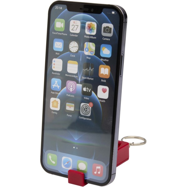 Supporto per telefono con giocattolo antistress in plastica riciclata Aggia - Rosso