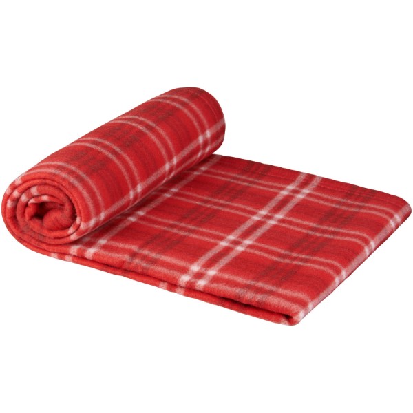 Scot checkered plaid blanket - Red