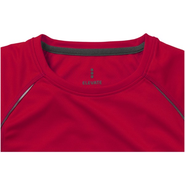 Damski T-shirt Quebec z krótkim rękawem z dzianiny Cool Fit odprowadzającej wilgoć - Czerwony / Antracyt / XS