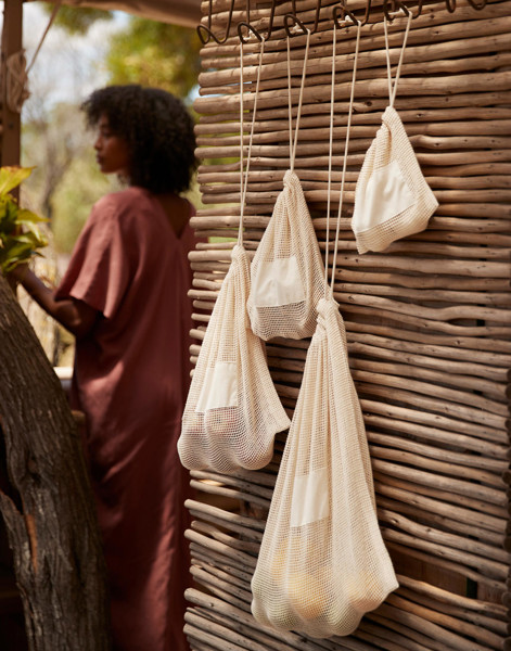 Organic Cotton Mesh Sacks - Natural / XS