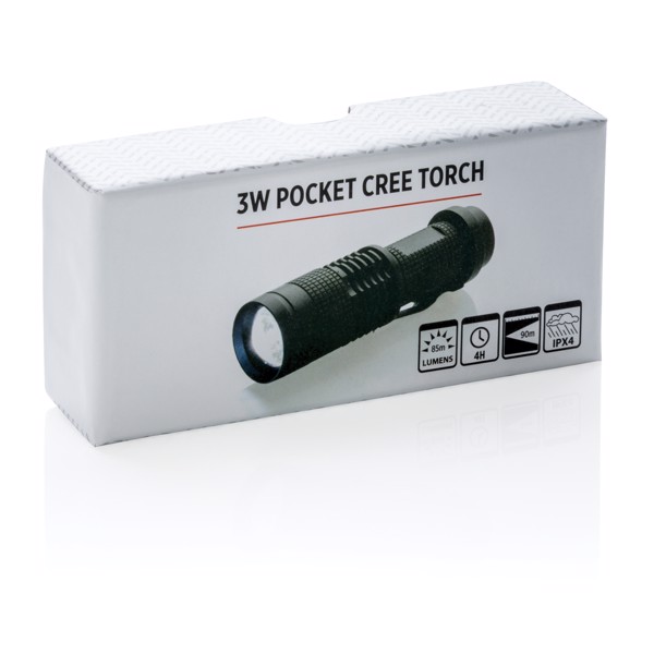 Svetilka Xd Collection CREE, 3W, 85 lumnov - Črna