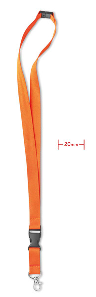 Lanyard cu agăţătoare metalică - Portocaliu