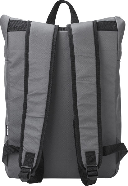 RPET polyester (600D) rolltop backpack Evie - Grey