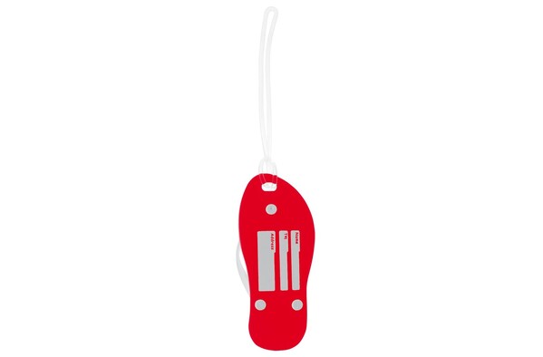 Bagagelabel slipper - Rood