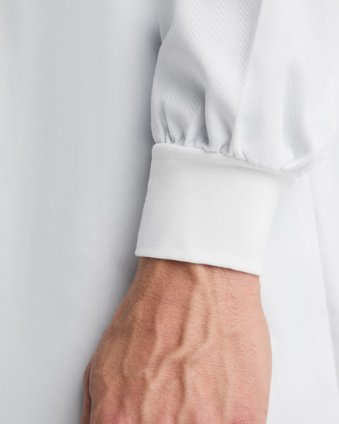 Bata Com Punhos De Pressão À Frente Mederi - BRANCO / M