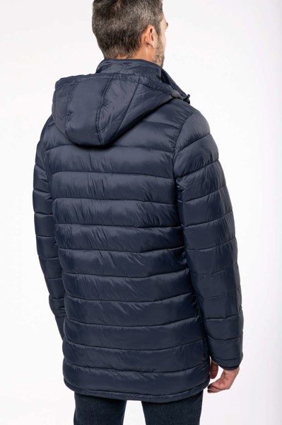 Men's Lightweight Hooded Padded Parka - Black / S