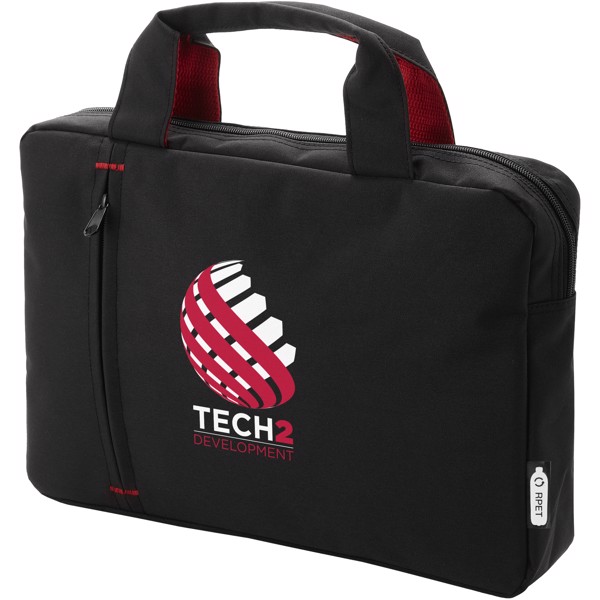 Cartella porta documenti Detroit in plastica riciclata - 4L - Rosso / Nero