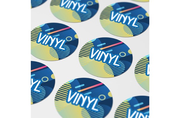 Vinyl Sticker Round Ø 45 mm - White