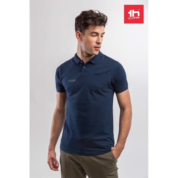 THC DHAKA. Polo para homem - Azul Royal / XXL