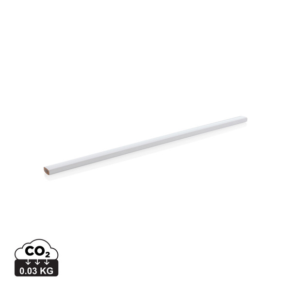 25cm wooden carpenter pencil - White