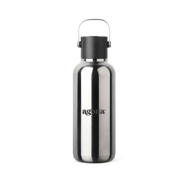 Nerezová láhev VINGA Cael 600 ml z RCS - Stříbrno-Šedá