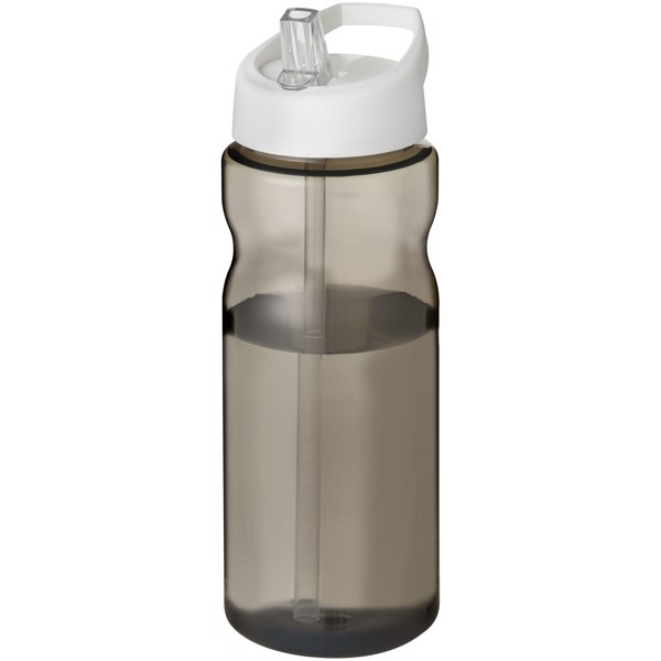 Sportovní láhev s víčkem s hubičkou H2O Eco 650 ml - Charcoal / Bílá