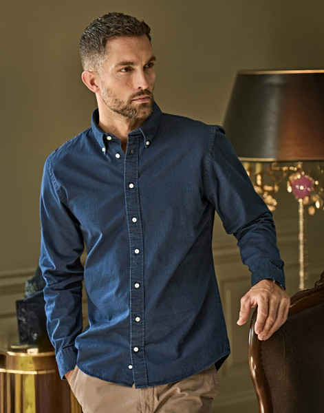 Casual Twill Shirt - Indigo / 3XL