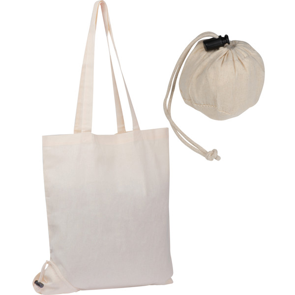 Foldable cotton bag ANNABELLA - White