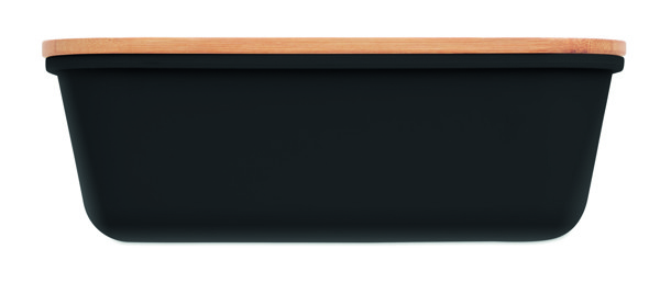 Lunch box mit bambus deckel Thursday - Schwarz