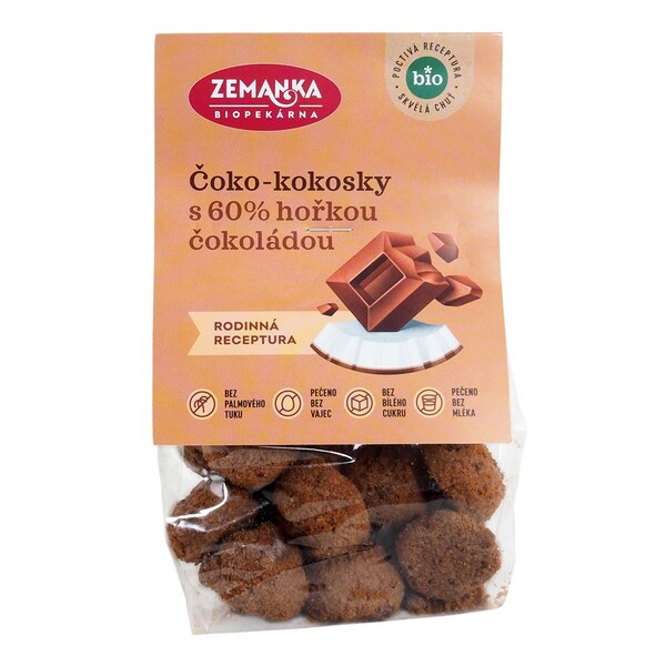 Bio čoko-kokosky so 60% horkou čokoládou