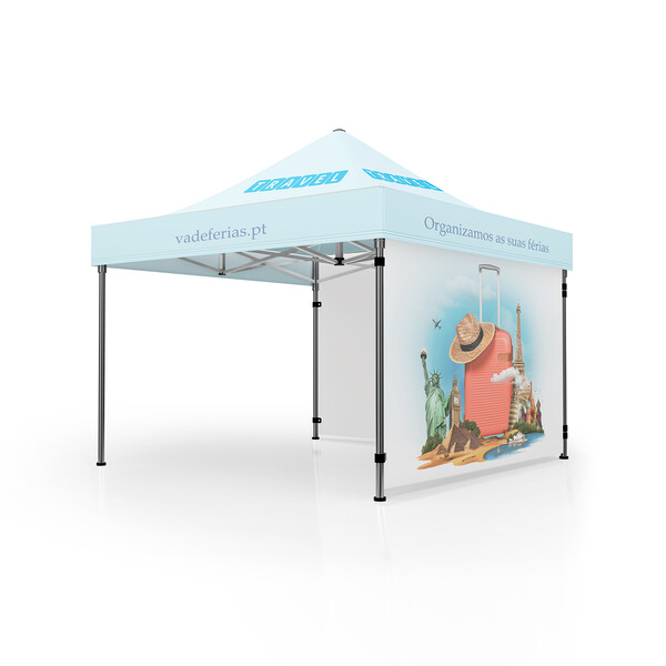 Kit de Tenda 3x3m, Impressão em Poliéster 100% 115g/m² - |--- 1 Parede