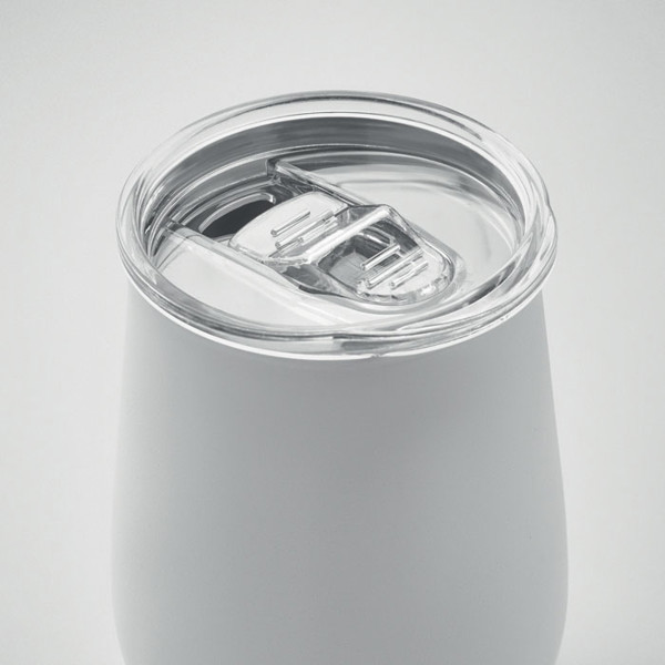 Recycled stainless steel mug Ursa - White