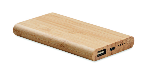 Arenapower C bamboo power bank, 4000 mAh, Type-C