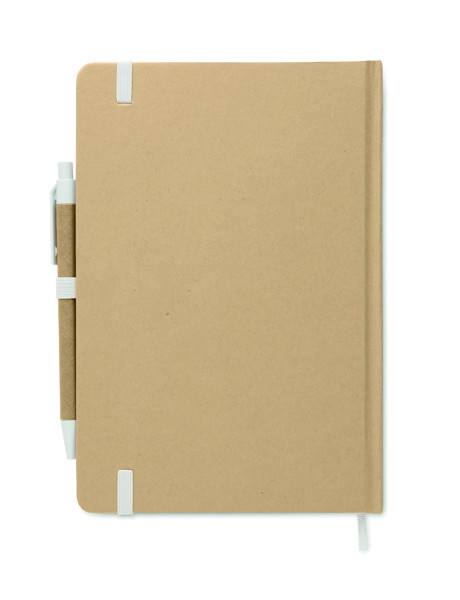 Carnet A5 en carton recyclé Caratil - Blanc