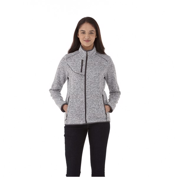 Tremblant women's knit jacket - Heather smoke / XS