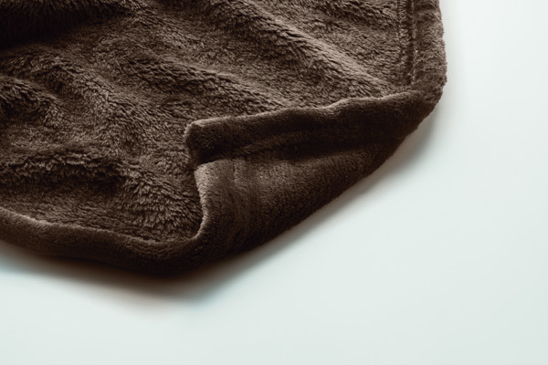 Couverture polaire RPET 280gr Logan - Chocolat