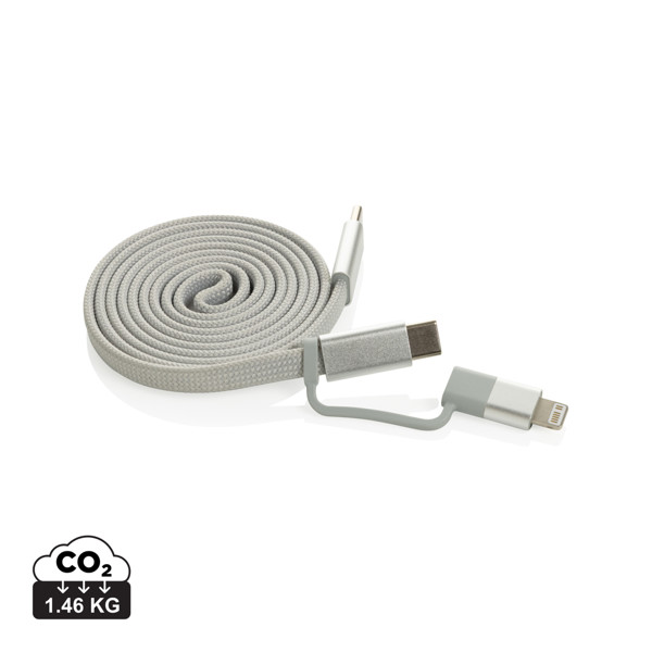 Arc RCS recycled Ultra-thin 60W 2 in 1 magnetic cable - Grey