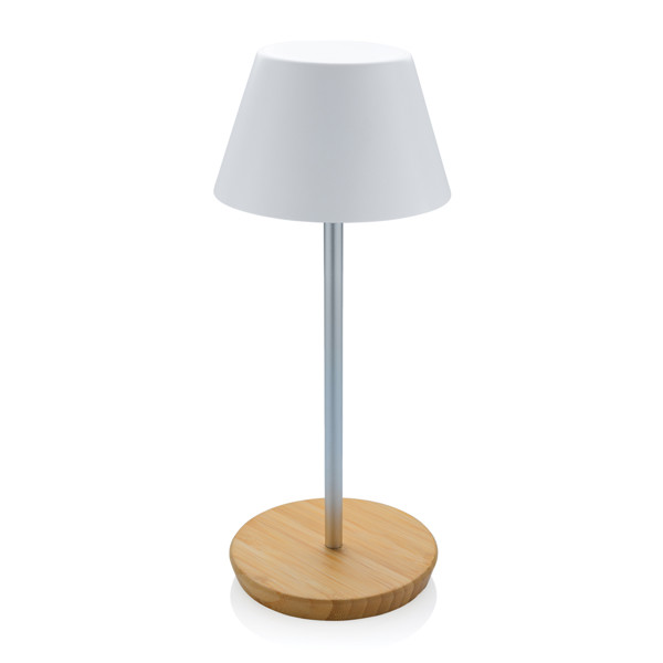 USB stolná lampa Pure Glow z RCS recykl. plastu, biela