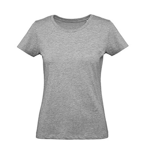 T-Shirt B&C Inspire Plus T Women 175G - 100% Algodão Orgânico Ou Em Conversão - Cinza Mesclado Escuro / XS