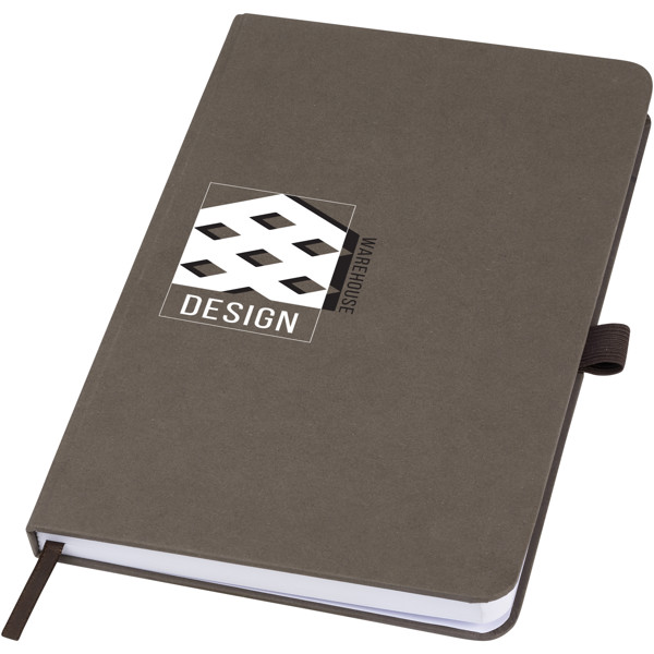 Fabianna crush paper hard cover notebook - Coffee Brown