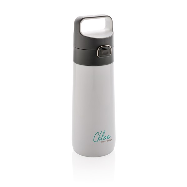 Hydrate leak proof lockable vacuum bottle - White