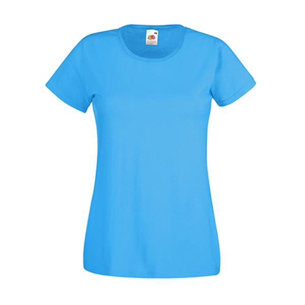 T-Shirt Valueweight T Ladies 165G - 100% Algodão - Azul Turquesa / M