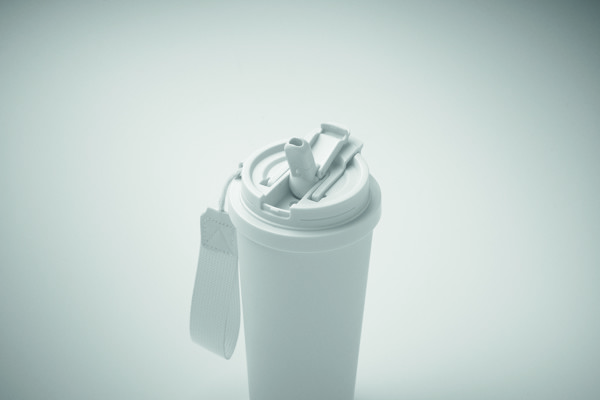Double wall tumbler 500ml Topaz Large - White