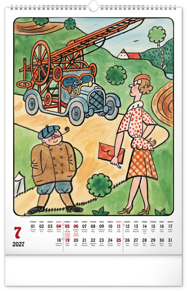 Notique Nástěnný Kalendář Josef Lada 2027, 33 x 46 cm