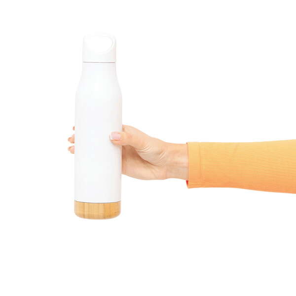 Insulated Drinking Bottle Bamboo Legend - White