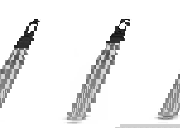 Sagaform Truls steel bottle with handy click open cap (recycled) 500 ml - Silver