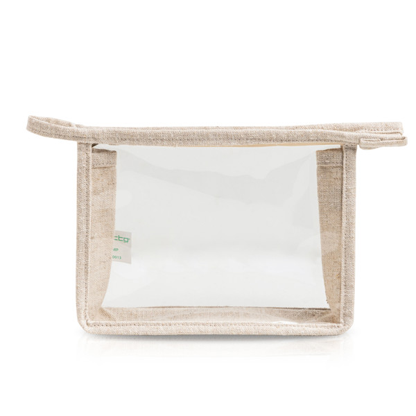 Bolsa Em Tecido De Cânhamo E Peva - Crú