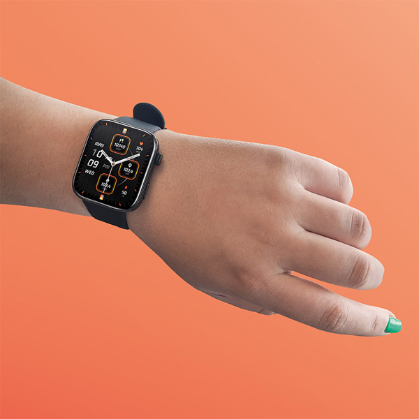 MONTRE CONNECTEE ECRAN 1,85 AMOLED ETANCHE - Noir