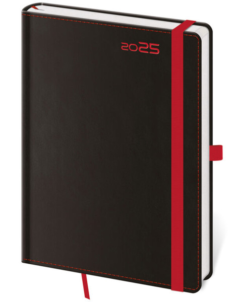 Týdenní diář DB+ 2027, A5 - Black Orange