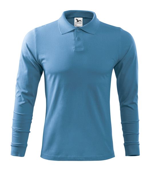 Polo Shirt Men’S Malfini® Single J. Ls - Azure Blue / S