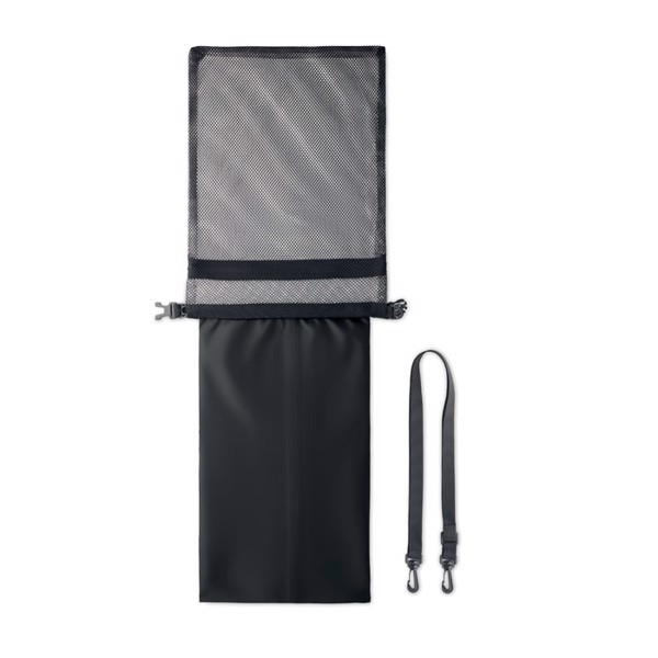 Saco impermeável 6L com alça Scuba Mesh - Preto
