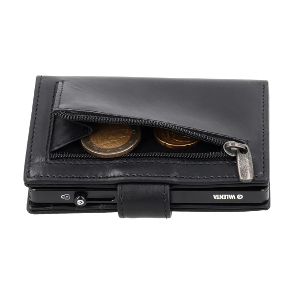Valenta Card Wallet Leather MagSafe Luxe - black