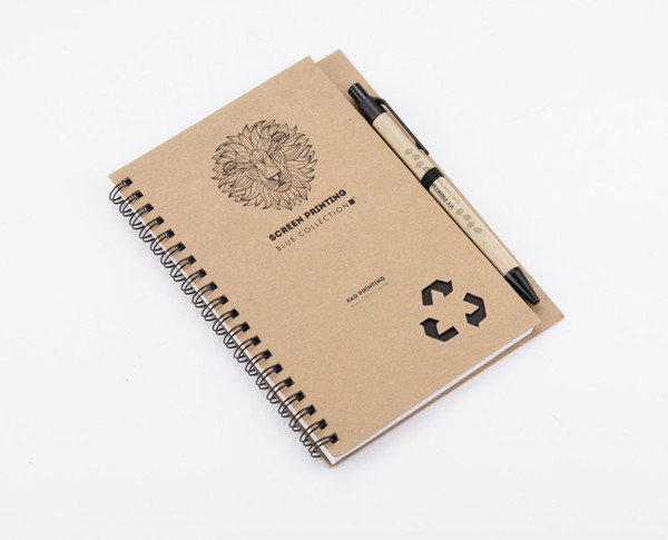Notebook with pen SERENO - black