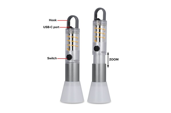 Lampe de poche multifonctionnelle en matériaux recyclés