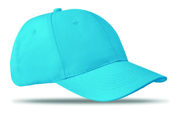 Baseball cap 6 panels 160g/m² Basie Apollo - Türkis
