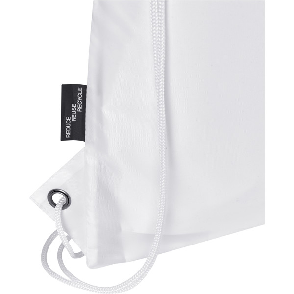 Sac isotherme 9 L recyclé avec cordon de serrage Adventure - Blanc