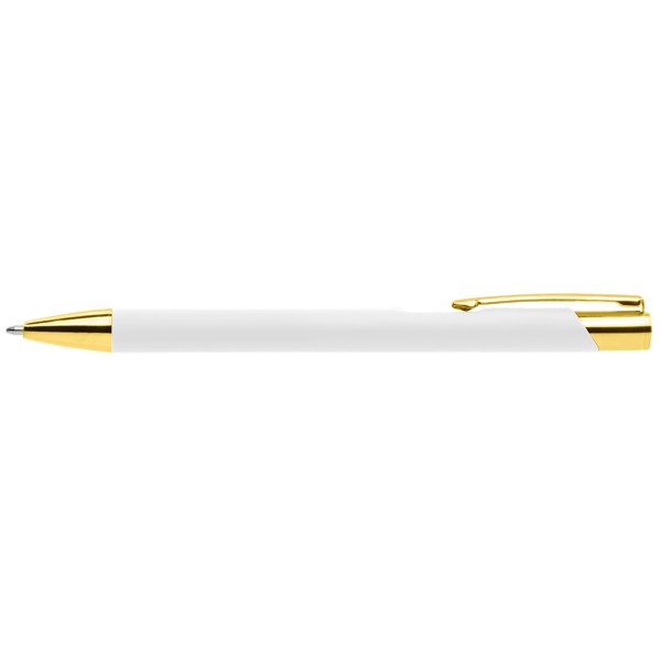 Stylo Crosby Doré - Blanc / Jet d’encre 4 couleurs