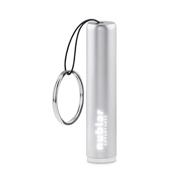 Plastic light up logo torch Sanlight - Silver